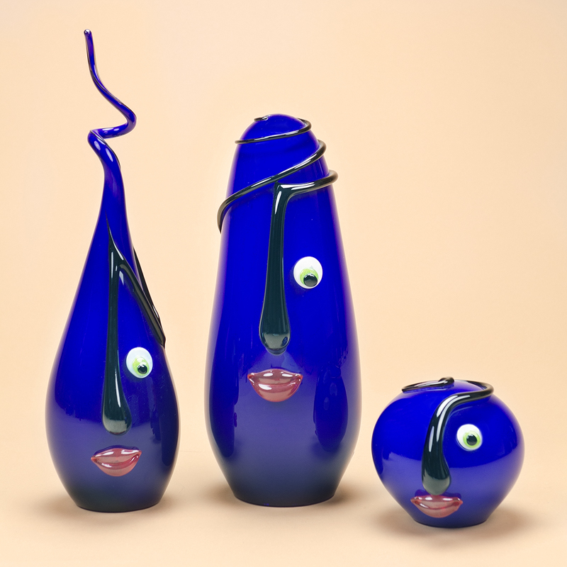Köpfe (blau)