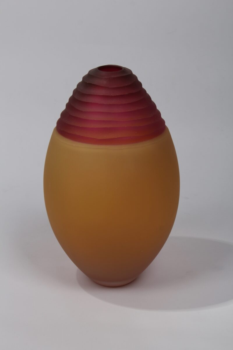 Vase (bernstein/weinrot)