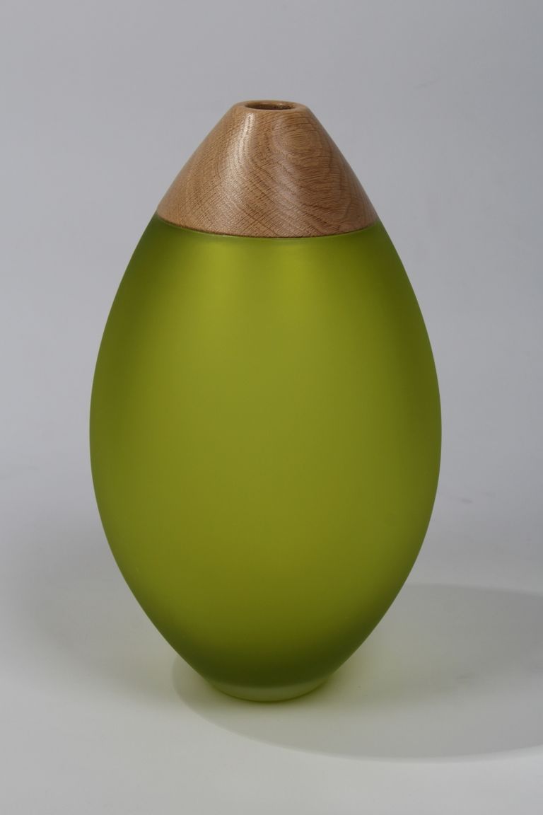 Vasen (Glas/Holz)